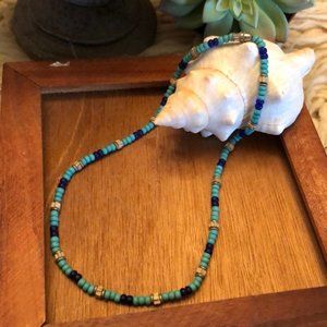 Vintage Beaded Necklace-Barrel Clasp-17”-EUC